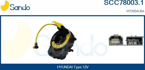 Sando SCC78003.1 - Molla spiroelicoidale, Airbag www.autoricambi360.it