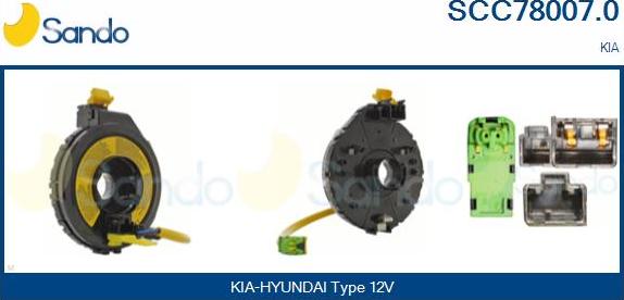 Sando SCC78007.0 - Molla spiroelicoidale, Airbag www.autoricambi360.it