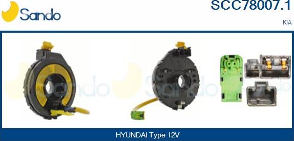 Sando SCC78007.1 - Molla spiroelicoidale, Airbag www.autoricambi360.it