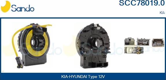 Sando SCC78019.0 - Molla spiroelicoidale, Airbag www.autoricambi360.it