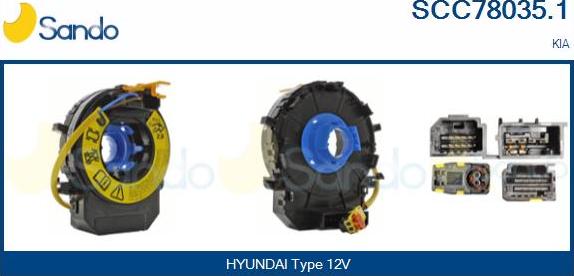 Sando SCC78035.1 - Molla spiroelicoidale, Airbag www.autoricambi360.it