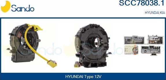Sando SCC78038.1 - Molla spiroelicoidale, Airbag www.autoricambi360.it