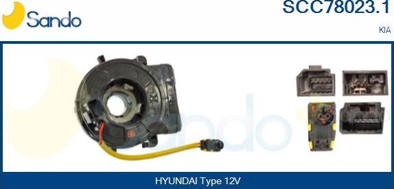 Sando SCC78023.1 - Molla spiroelicoidale, Airbag www.autoricambi360.it
