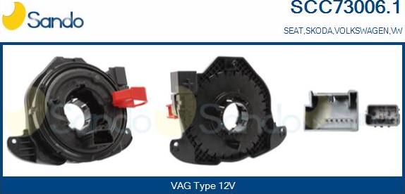 Sando SCC73006.1 - Molla spiroelicoidale, Airbag www.autoricambi360.it