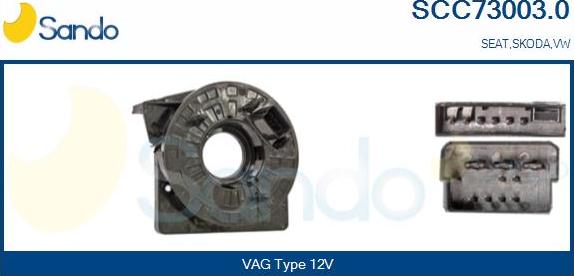 Sando SCC73003.0 - Molla spiroelicoidale, Airbag www.autoricambi360.it