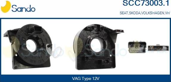 Sando SCC73003.1 - Molla spiroelicoidale, Airbag www.autoricambi360.it