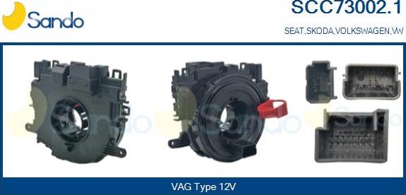 Sando SCC73002.1 - Molla spiroelicoidale, Airbag www.autoricambi360.it