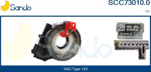Sando SCC73010.0 - Molla spiroelicoidale, Airbag www.autoricambi360.it