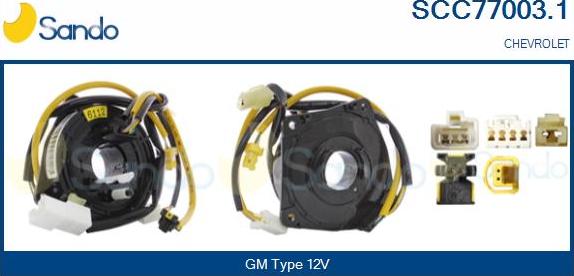 Sando SCC77003.1 - Molla spiroelicoidale, Airbag www.autoricambi360.it