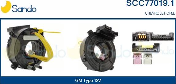 Sando SCC77019.1 - Molla spiroelicoidale, Airbag www.autoricambi360.it