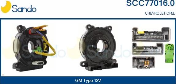 Sando SCC77016.0 - Molla spiroelicoidale, Airbag www.autoricambi360.it