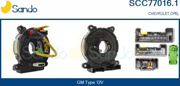Sando SCC77016.1 - Molla spiroelicoidale, Airbag www.autoricambi360.it