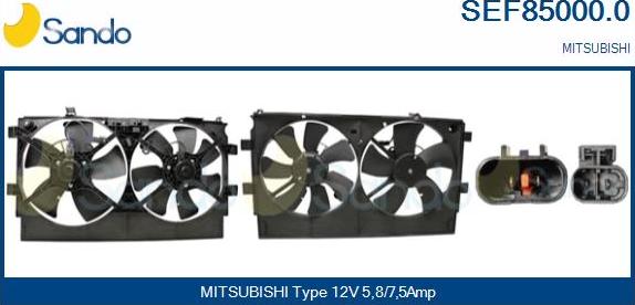Sando SEF85000.0 - Elettromotore, Ventola radiatore www.autoricambi360.it