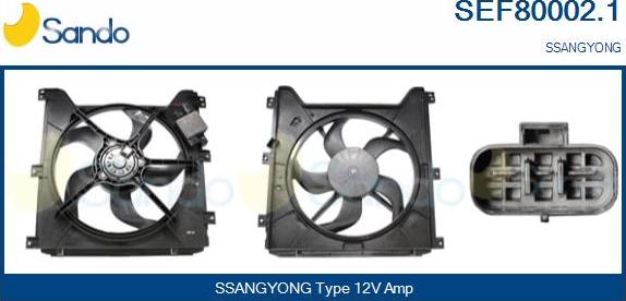 Sando SEF80002.1 - Elettromotore, Ventola radiatore www.autoricambi360.it