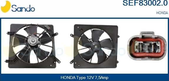 Sando SEF83002.0 - Elettromotore, Ventola radiatore www.autoricambi360.it