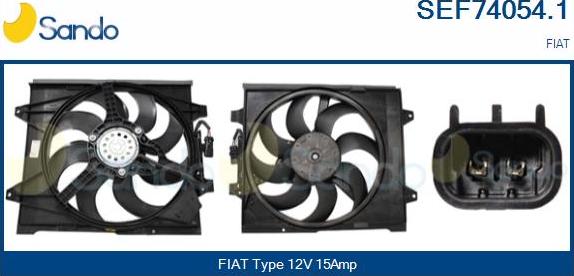 Sando SEF74054.1 - Elettromotore, Ventola radiatore www.autoricambi360.it