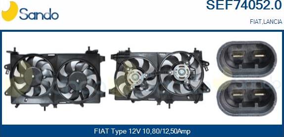 Sando SEF74052.0 - Elettromotore, Ventola radiatore www.autoricambi360.it