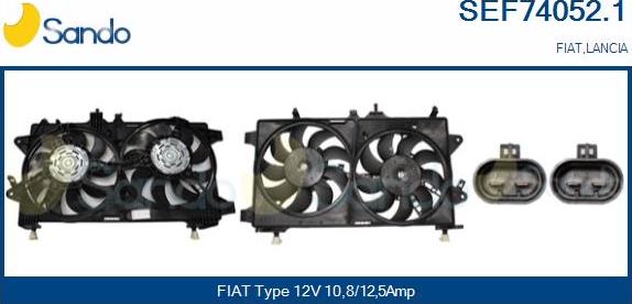 Sando SEF74052.1 - Elettromotore, Ventola radiatore www.autoricambi360.it