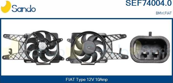 Sando SEF74004.0 - Elettromotore, Ventola radiatore www.autoricambi360.it