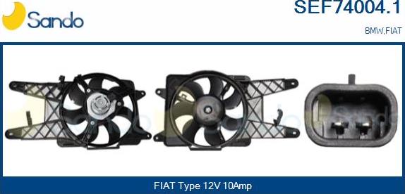 Sando SEF74004.1 - Elettromotore, Ventola radiatore www.autoricambi360.it