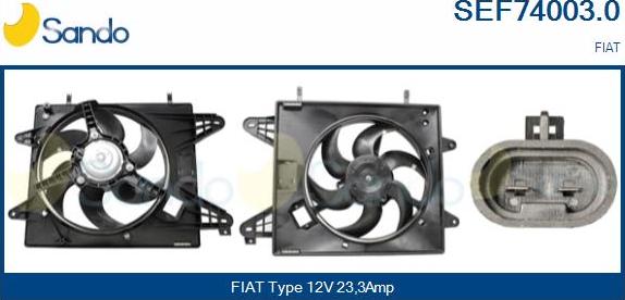 Sando SEF74003.0 - Elettromotore, Ventola radiatore www.autoricambi360.it