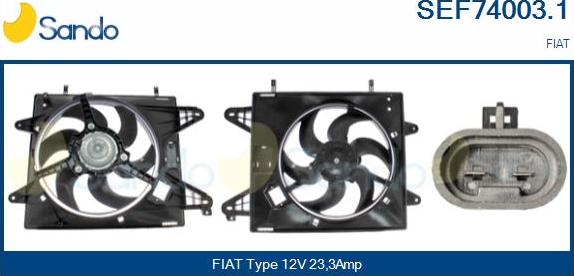 Sando SEF74003.1 - Elettromotore, Ventola radiatore www.autoricambi360.it
