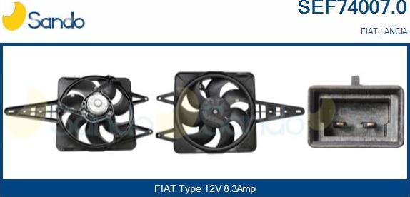 Sando SEF74007.0 - Elettromotore, Ventola radiatore www.autoricambi360.it