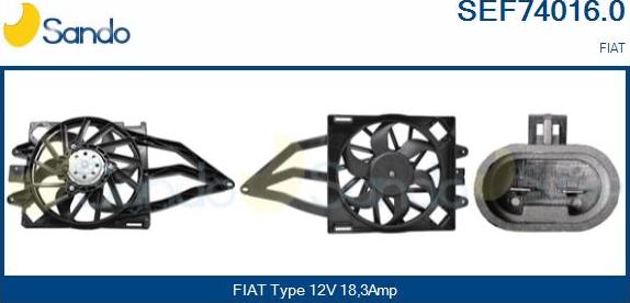 Sando SEF74016.0 - Elettromotore, Ventola radiatore www.autoricambi360.it