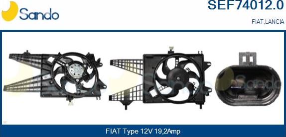 Sando SEF74012.0 - Elettromotore, Ventola radiatore www.autoricambi360.it