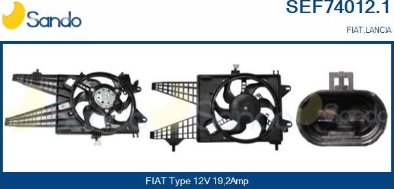Sando SEF74012.1 - Elettromotore, Ventola radiatore www.autoricambi360.it