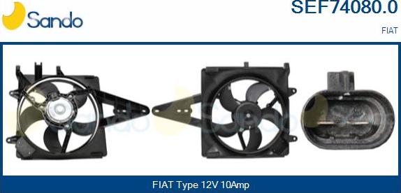 Sando SEF74080.0 - Elettromotore, Ventola radiatore www.autoricambi360.it