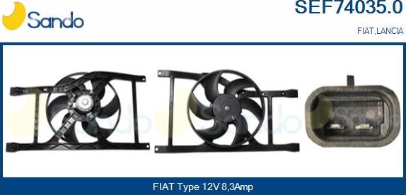 Sando SEF74035.0 - Elettromotore, Ventola radiatore www.autoricambi360.it
