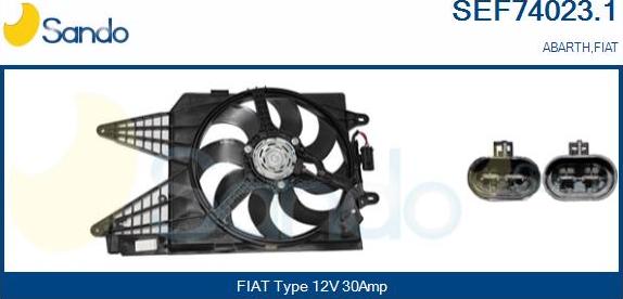 Sando SEF74023.1 - Elettromotore, Ventola radiatore www.autoricambi360.it