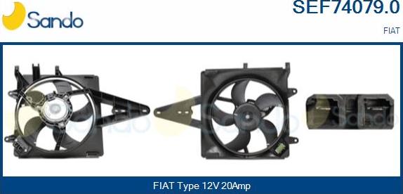 Sando SEF74079.0 - Elettromotore, Ventola radiatore www.autoricambi360.it