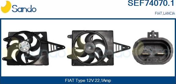 Sando SEF74070.1 - Elettromotore, Ventola radiatore www.autoricambi360.it