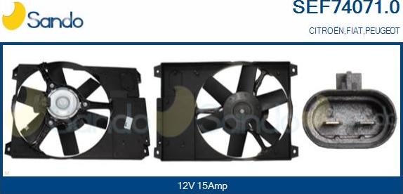 Sando SEF74071.0 - Elettromotore, Ventola radiatore www.autoricambi360.it