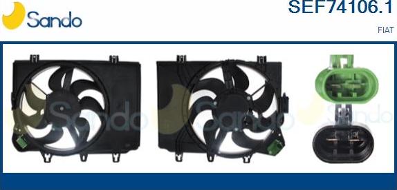 Sando SEF74106.1 - Elettromotore, Ventola radiatore www.autoricambi360.it