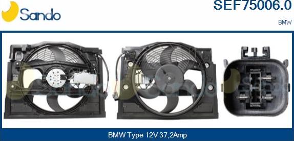 Sando SEF75006.0 - Elettromotore, Ventola radiatore www.autoricambi360.it