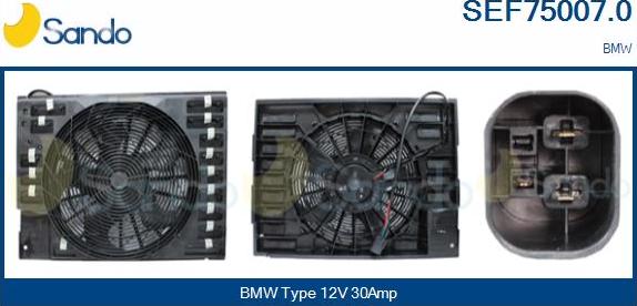 Sando SEF75007.0 - Elettromotore, Ventola radiatore www.autoricambi360.it