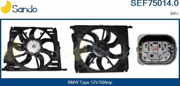 Sando SEF75014.0 - Elettromotore, Ventola radiatore www.autoricambi360.it