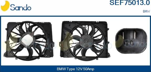 Sando SEF75013.0 - Elettromotore, Ventola radiatore www.autoricambi360.it