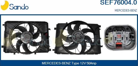 Sando SEF76004.0 - Elettromotore, Ventola radiatore www.autoricambi360.it