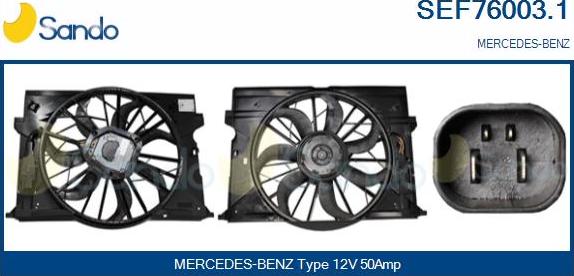 Sando SEF76003.1 - Elettromotore, Ventola radiatore www.autoricambi360.it