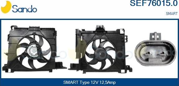Sando SEF76015.0 - Elettromotore, Ventola radiatore www.autoricambi360.it