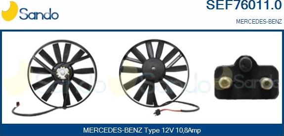 Sando SEF76011.0 - Elettromotore, Ventola radiatore www.autoricambi360.it