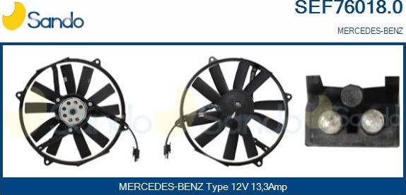 Sando SEF76018.0 - Elettromotore, Ventola radiatore www.autoricambi360.it