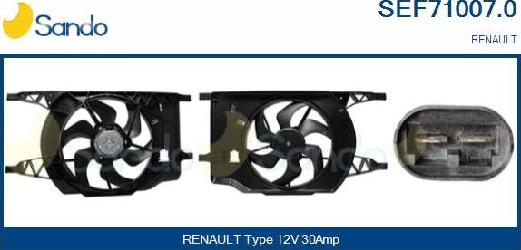 Sando SEF71007.0 - Elettromotore, Ventola radiatore www.autoricambi360.it