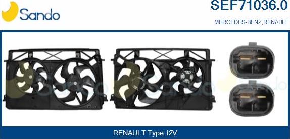 Sando SEF71036.0 - Elettromotore, Ventola radiatore www.autoricambi360.it