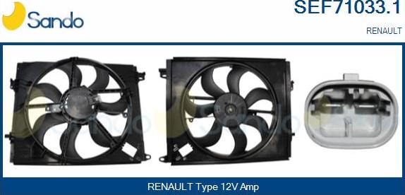 Sando SEF71033.1 - Elettromotore, Ventola radiatore www.autoricambi360.it