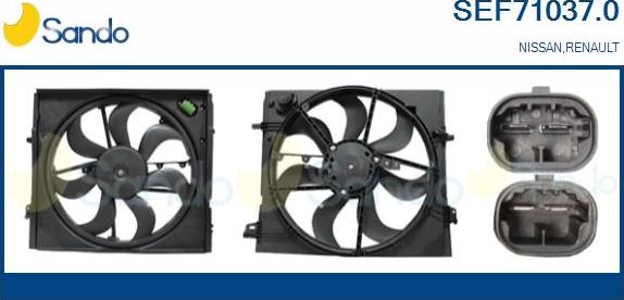 Sando SEF71037.0 - Elettromotore, Ventola radiatore www.autoricambi360.it